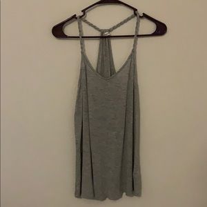 Grey Rope Detail Tank Top